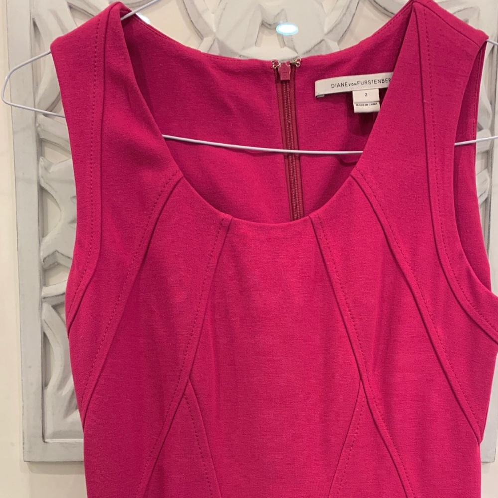 Pink DVF dress.